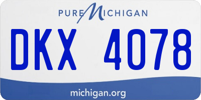 MI license plate DKX4078