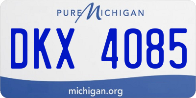 MI license plate DKX4085