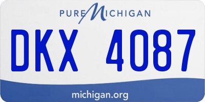 MI license plate DKX4087