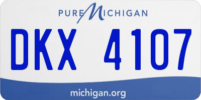 MI license plate DKX4107
