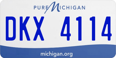 MI license plate DKX4114