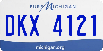 MI license plate DKX4121