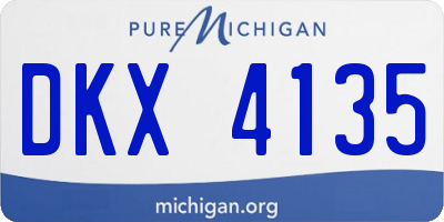 MI license plate DKX4135