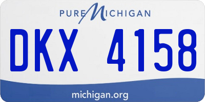 MI license plate DKX4158