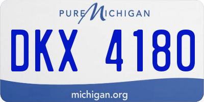 MI license plate DKX4180