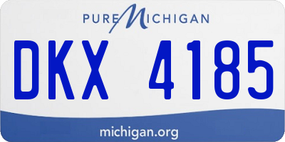 MI license plate DKX4185