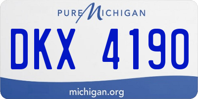 MI license plate DKX4190