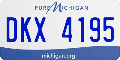 MI license plate DKX4195