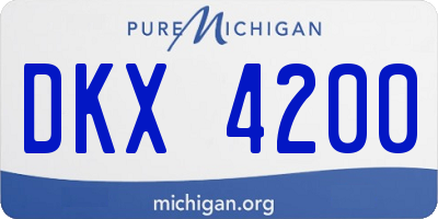 MI license plate DKX4200