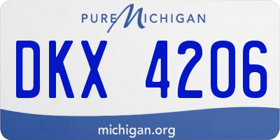 MI license plate DKX4206