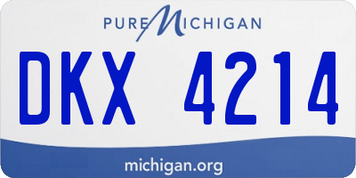 MI license plate DKX4214