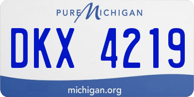 MI license plate DKX4219