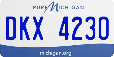 MI license plate DKX4230
