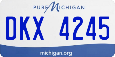 MI license plate DKX4245