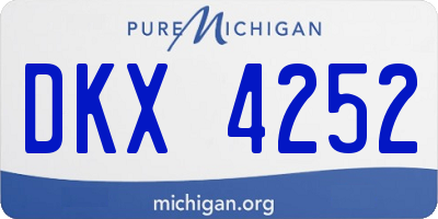 MI license plate DKX4252