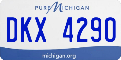 MI license plate DKX4290