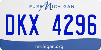 MI license plate DKX4296