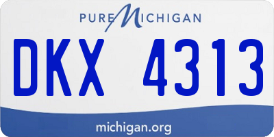 MI license plate DKX4313