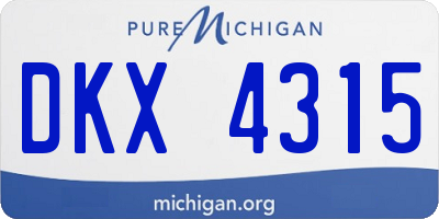 MI license plate DKX4315