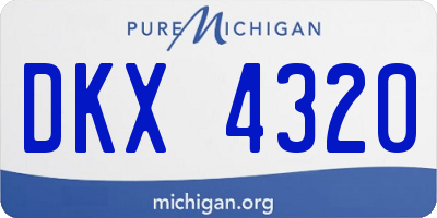 MI license plate DKX4320