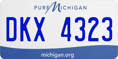 MI license plate DKX4323