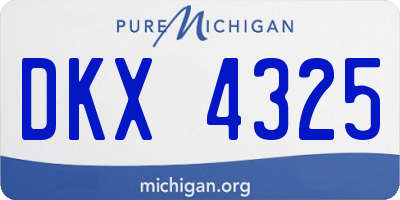 MI license plate DKX4325
