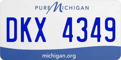 MI license plate DKX4349