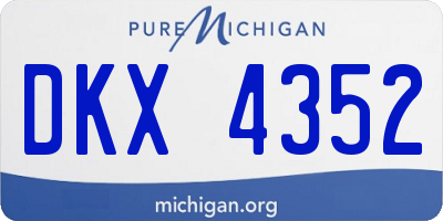MI license plate DKX4352