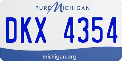 MI license plate DKX4354