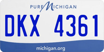 MI license plate DKX4361