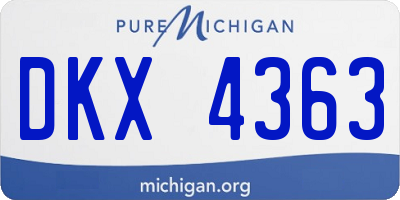 MI license plate DKX4363