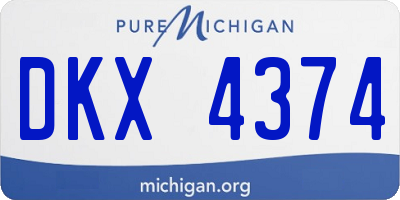MI license plate DKX4374