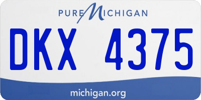 MI license plate DKX4375