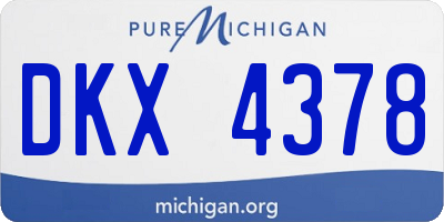 MI license plate DKX4378