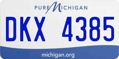 MI license plate DKX4385