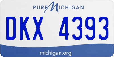 MI license plate DKX4393