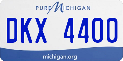 MI license plate DKX4400