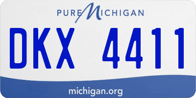 MI license plate DKX4411