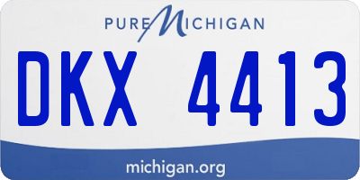 MI license plate DKX4413