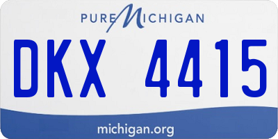 MI license plate DKX4415