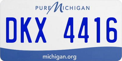 MI license plate DKX4416