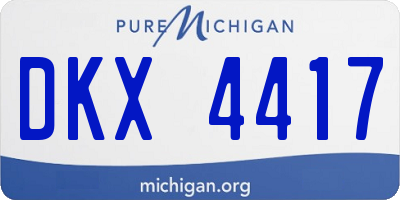 MI license plate DKX4417