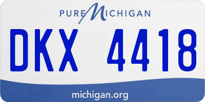 MI license plate DKX4418