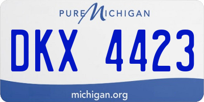 MI license plate DKX4423