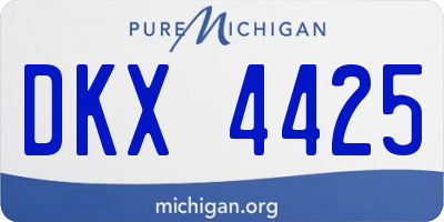 MI license plate DKX4425