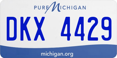 MI license plate DKX4429