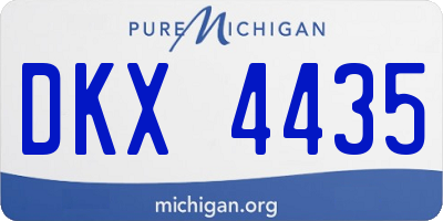 MI license plate DKX4435