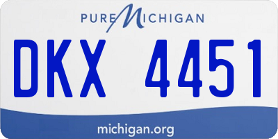 MI license plate DKX4451