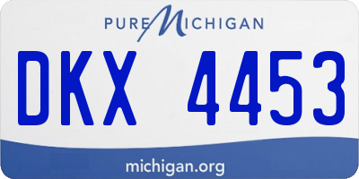 MI license plate DKX4453