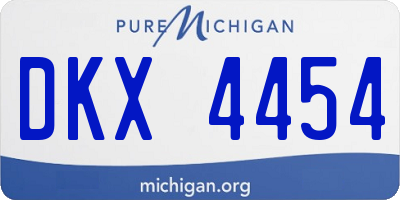MI license plate DKX4454